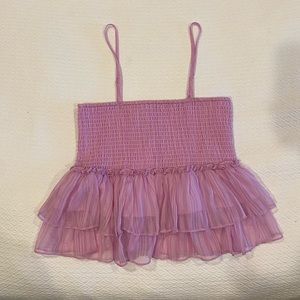 BRAND NEW BB Dakota Lilac Flouncy Ruffle Top
